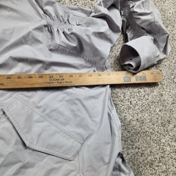Fabletics Jacket Womens Large Gray Full Zip Hoodie Windbreaker Giana Rain Coat - Picture 4 of 6